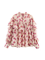 Load image into Gallery viewer, Retro Floral Layered Blouse Women N6C116