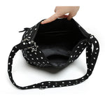 Load image into Gallery viewer, Polka Dot Tote Bucket Bag Canvas Bow Shoulder Bag N6F046