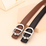 Load image into Gallery viewer, Business Letter Design Genuine Leather Belt Women N6H328