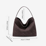Load image into Gallery viewer, Handwoven Suede Tote Shoulder Bag N6J103