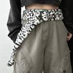 Load image into Gallery viewer, Women's Faux Fur Leopard Print Waist Belt N6J105