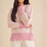 Load image into Gallery viewer, Rebel Embroidered Stripe Pullover Women N5A869