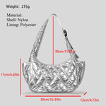 Load image into Gallery viewer, Quilted Dumpling Shoulder Bag Nylon Polyester S5P376