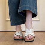 Load image into Gallery viewer, Vintage Woven Slide Sandals Square Toe Platform Women N6G249