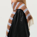 Load image into Gallery viewer, 20% Wool Blend Color Block Scarf Women S5P681