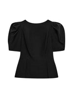 Load image into Gallery viewer, Bow Pearl Puff Sleeve Shirt Women N6E153