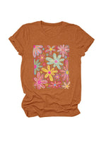 Load image into Gallery viewer, Loose Fit Floral Short Sleeve T-Shirt Women N6E137