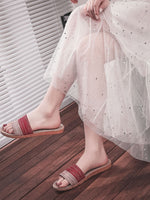 Load image into Gallery viewer, Non-Slip Linen House Slippers Women Multiple Colors N6C230
