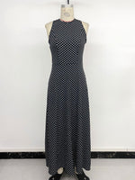 Load image into Gallery viewer, Retro Polka Dot Backless Tie Waist Midi Dress N6E167