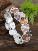 Load image into Gallery viewer, Enamel Square Geometric Stretch Bangle Women N6C218