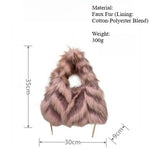 Load image into Gallery viewer, Faux Fox Fur Jacquard Tote Bag Women Shoulder Hand S5P746