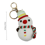 Load image into Gallery viewer, Hand Crocheted Christmas Snowman Bag Charm N6K298