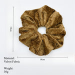 Load image into Gallery viewer, Solid Velvet Scrunchy Women Cream Color Retro S5P770