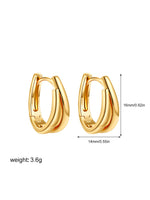 Load image into Gallery viewer, Two-tone Geometric U-Shape Ear Cuff Gold Plated N6C182