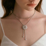 Load image into Gallery viewer, Vintage Camellia Long Necklace Women Adjustable S5P920