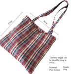Load image into Gallery viewer, Retro Tartan Crossbody Bag Pure Cotton S5P271