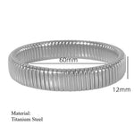 Load image into Gallery viewer, Titanium Steel Grooved Bangle Elastic Medical-Grade S5P253