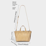 Load image into Gallery viewer, Handmade Patchwork Basket Bag Shoulder Tote N6F115