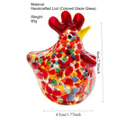 Load image into Gallery viewer, Handmade Liuli Chubby Rooster Figurine Cute Animal N6G016