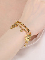Load image into Gallery viewer, Layered Openwork Heart Bracelets Stainless Steel Women N6D524