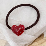 Load image into Gallery viewer, Polka Dot Heart Hair Tie Retro High Elastic N6F069