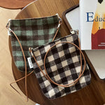 Load image into Gallery viewer, Retro Plaid Tweed Crossbody Bag Women Small Mini S5P706