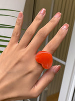 Load image into Gallery viewer, Candy Color Heart Resin Ring Vacation Style Women N6A217