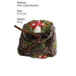 Load image into Gallery viewer, Crochet Mushroom Earphone Case Square Mini Pouch N6G046