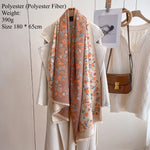 Load image into Gallery viewer, Small Floral Print Cashmere Like Scarf Women Warm M5A325