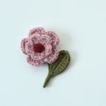 Load image into Gallery viewer, Handmade Crochet Brooch 3D Wool Flower Leaf Pin N6G014