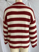 Load image into Gallery viewer, Color Block Striped Polo Collar Knit Pullover V-Neck N6G140