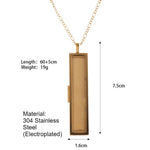 Load image into Gallery viewer, Openable Photo Locket Geometric Necklace Women N6E114