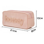 Load image into Gallery viewer, Towel Embroidery Letter Makeup Bag Women S5P861