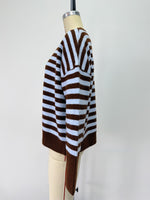 Load image into Gallery viewer, Casual Color Block Stripe Knit Pullover Women N6G187