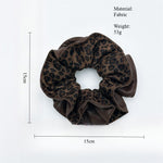 Load image into Gallery viewer, Double Layer Leopard Velvet Scrunchy Women S5P775