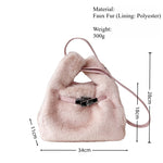 Load image into Gallery viewer, Faux Mink Fur Bucket Bag Women Sleeveless Vest Style S5P747