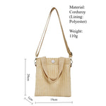 Load image into Gallery viewer, Corduroy Mini Envelope Bag Lightweight Crossbody S5P702