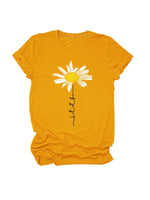 Load image into Gallery viewer, Let It Be Daisy Graphic Loose Fit T-Shirt Women N6F016