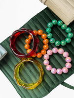 Load image into Gallery viewer, Colorful Holographic Bead Resin Bangle Dopamine N6A225