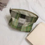 Load image into Gallery viewer, Brushed Grid Cotton Clutch Bag Women Multi Purpose S5P651