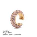 Load image into Gallery viewer, Y2K Full Set C Clip Ear Cuff Crystal Piercing Free S5P219
