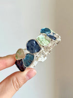 Load image into Gallery viewer, Enamel Square Geometric Stretch Bangle Women N6C218