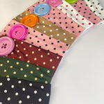 Load image into Gallery viewer, Polka Dot Button Headband Wide Elastic Sport Hairband N6F074