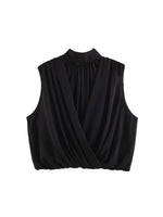 Load image into Gallery viewer, Chiffon Pleated Polka Dot Blouse Stand Collar N6F199