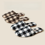 Load image into Gallery viewer, Checkerboard Velvet Slippers Couple Thin Plush M5A279