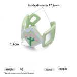 Load image into Gallery viewer, 3D Floral Drop Ring Cute Irregular Stackable Enamel S5P883