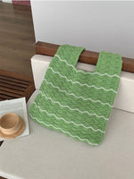 Load image into Gallery viewer, Wave Knit Tote Bag Women N6C054
