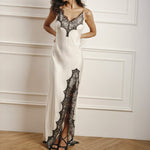 Load image into Gallery viewer, Lace Patchwork Spaghetti Strap Long Dress Women N6A060