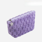 Load image into Gallery viewer, Plush Checkerboard Makeup Bag Women S5P756