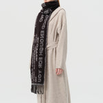 Load image into Gallery viewer, 25% Wool Blend Letter Jacquard Scarf Women S5P682